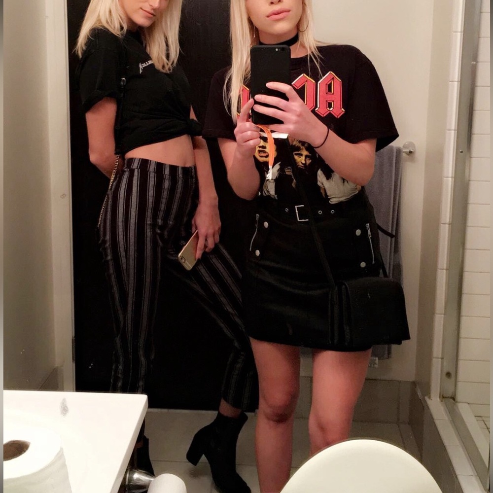 Brandy Melville High Rise Stripe Pants